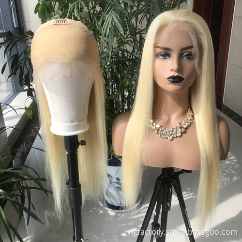 Xuchang supply wholesale prices make your own lace front raw virgin human hair wigs blonde